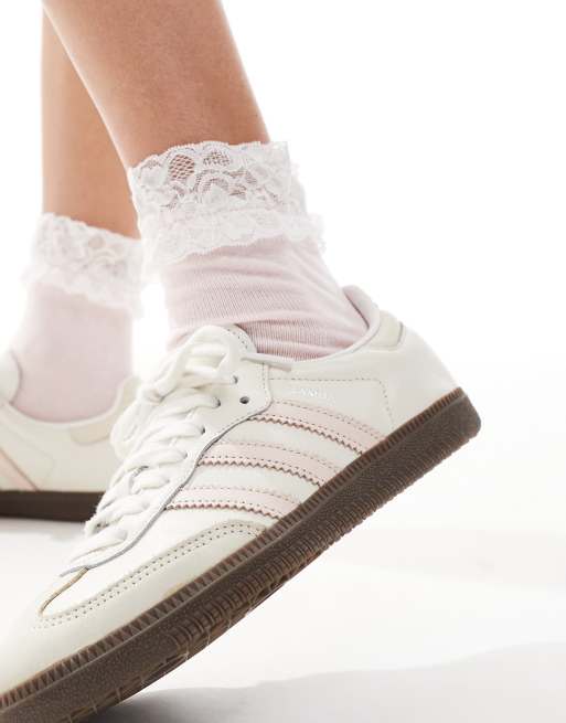 Vero Moda lace frill socks in pink ASOS