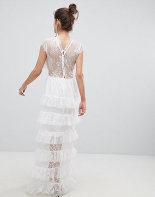 Vero Moda Lace Ruffle Maxi Dress | ASOS