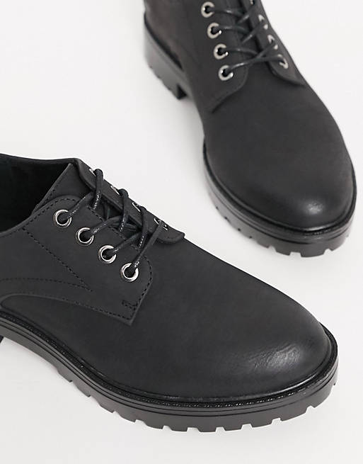 Bliv ved Mystisk apt Vero Moda lace up shoes in black | ASOS