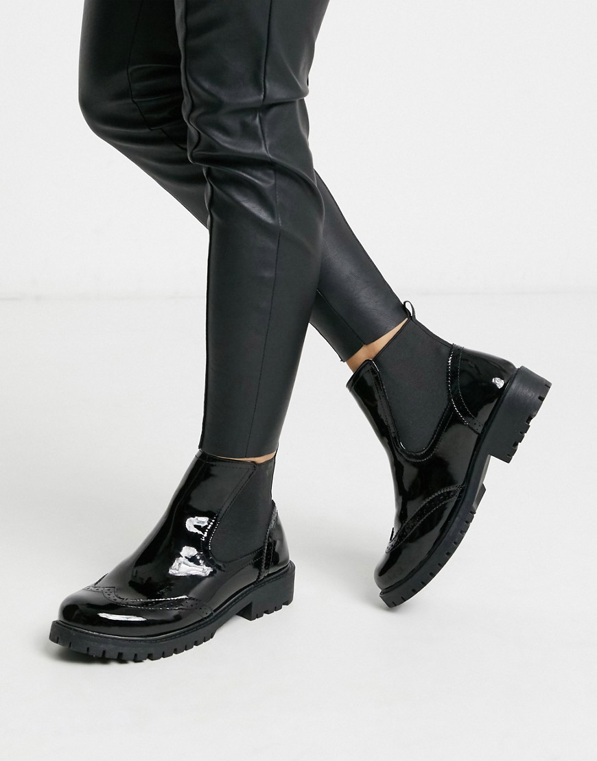 Vero Moda - Lakleren laarzen-Zwart