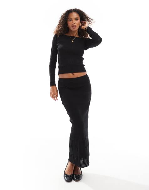 Vero Moda – Langärmliges Strickoberteil in Schwarz mit Einsätzen, Kombiteil - view 1