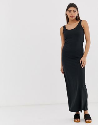 Vero Moda - Lange jersey jurk in zwart