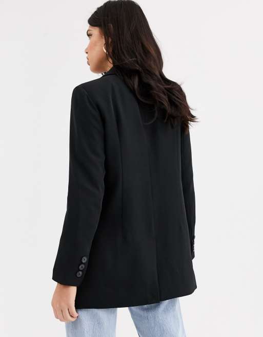 Vero Moda Langer Blazer In Schwarz Asos