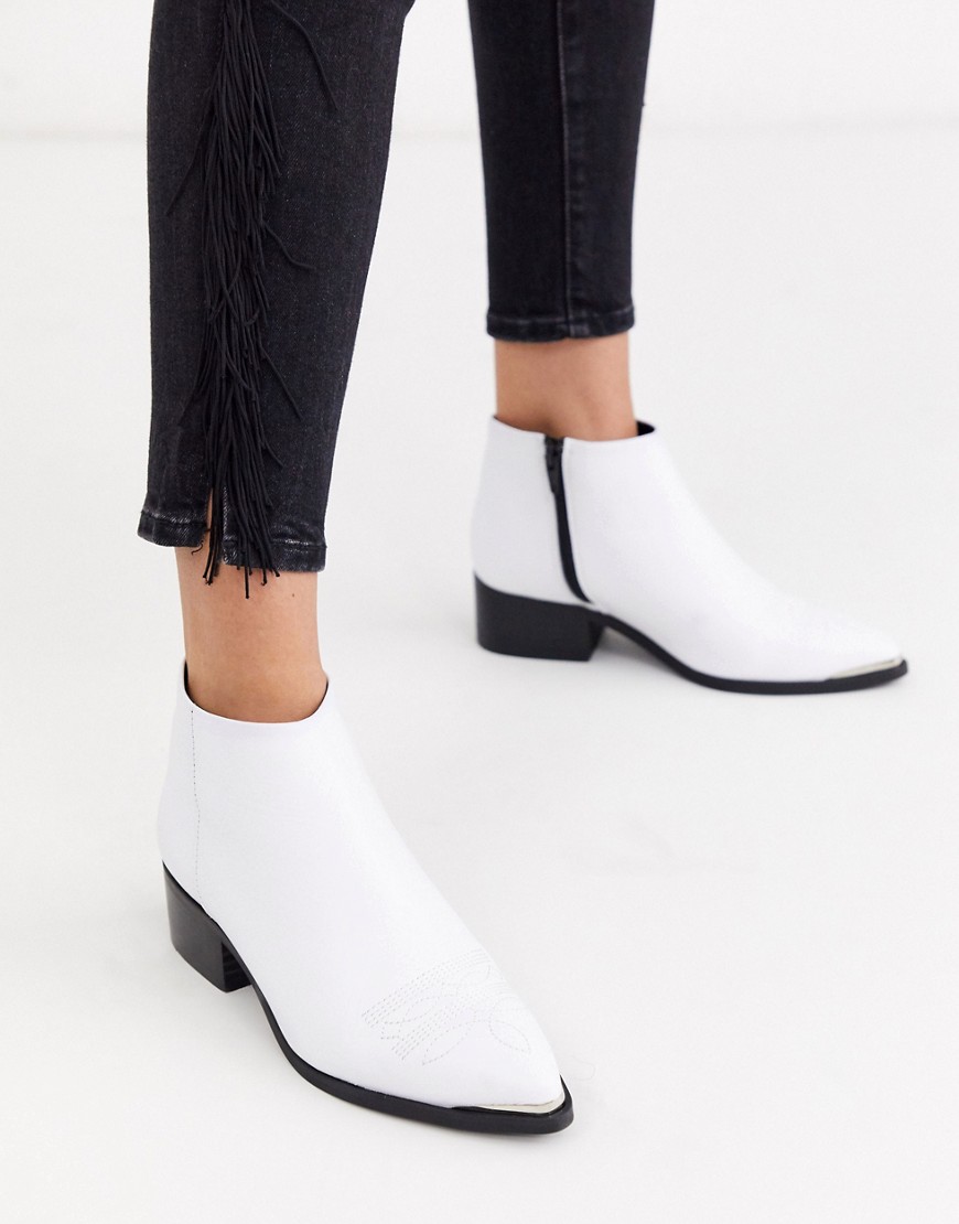 Vero Moda leather boots-White
