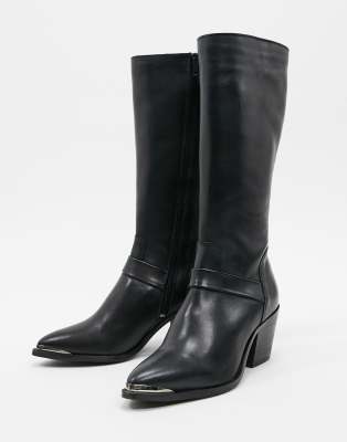 black knee high boots asos