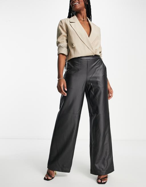 leg black in Moda ASOS look pants Vero wide | leather