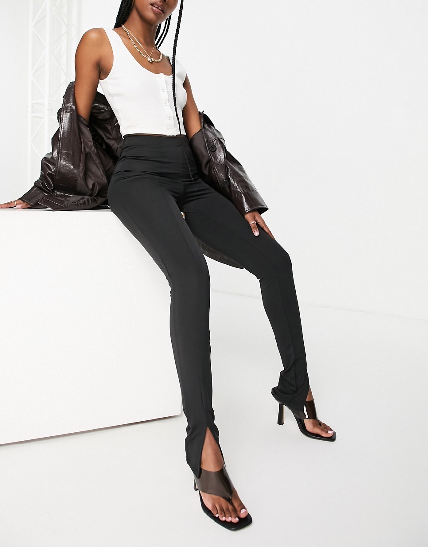 Vero Moda - Legging met split aan de voorkant in zwart
