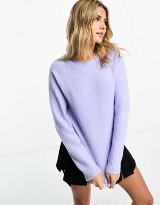 Vero Moda - Leichter Pullover in Flieder mit Rundhalsausschnitt-Lila