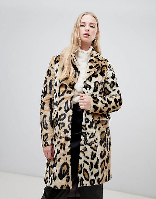 Vero Moda leopard print faux fur coat | ASOS