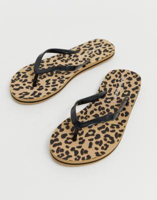 flip flop leopard