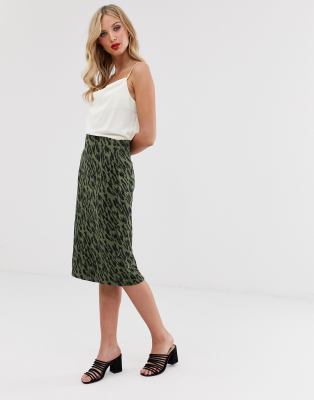 vero moda leopard print midi dress