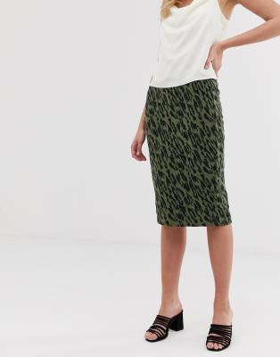 vero moda leopard print midi dress
