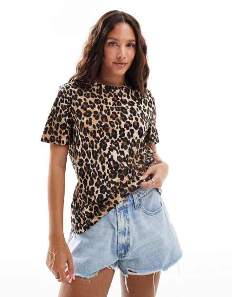Vero Moda – Leopardmönstrad t-shirt - view 1
