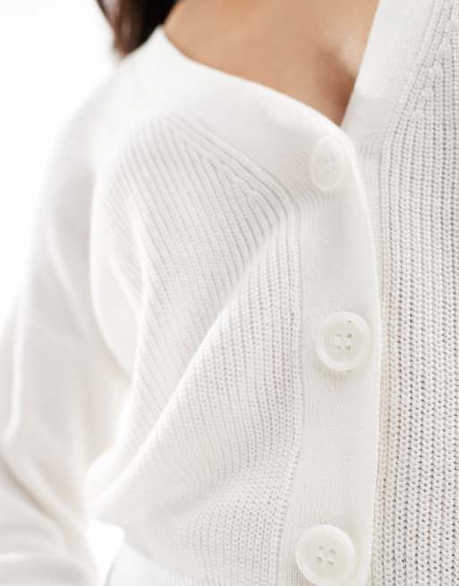Vero Moda lightweight cardigan in white, 4 of 4