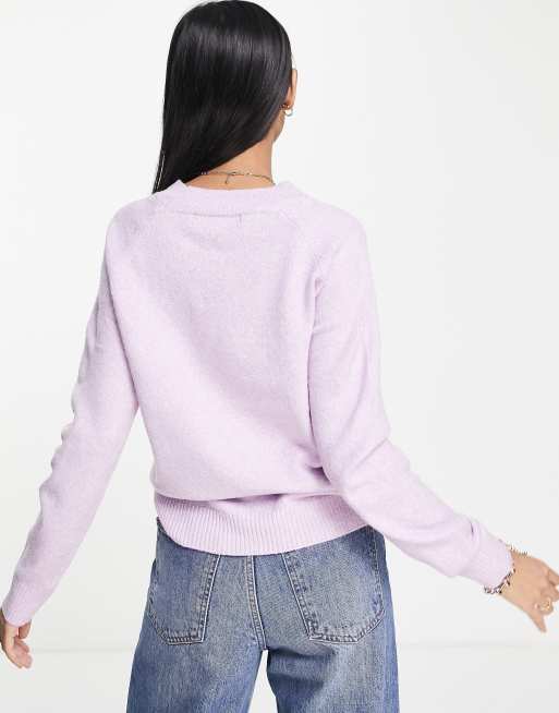 Vero Moda lightweight crew neck sweater in lilac