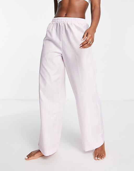 Vero Moda lightweight holiday pyjama pants in pink