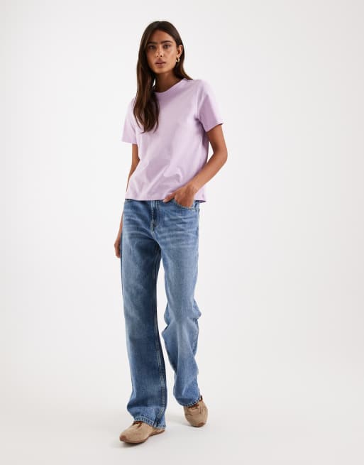 Vero Moda – Liliowy T-shirt, 3 z 4