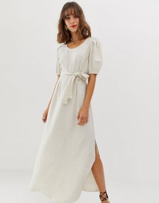Vero Moda linen maxi dress with volume 