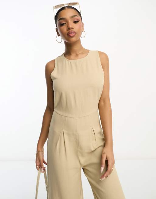 Linen cheap mix jumpsuit