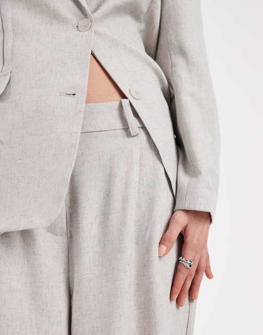 Vero Moda linen mix wide leg pants in natural - part of a set, 5 of 5