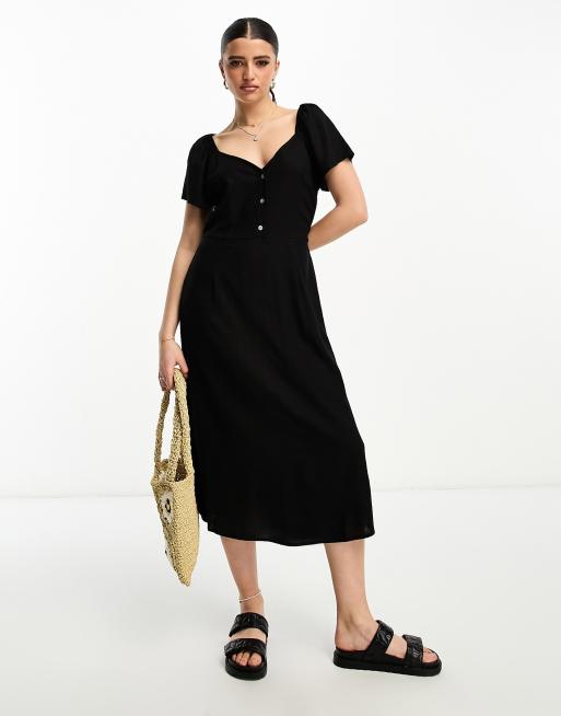 Vero moda button 2025 front midi dress