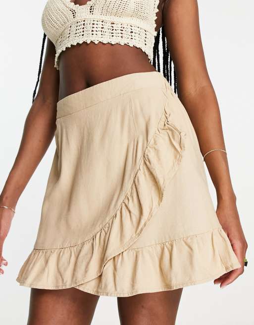 Linen skirt clearance glassons