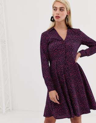  Vero  Moda  lip print shirt  dress  ASOS