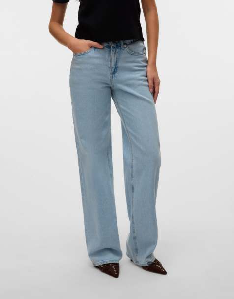 Vero Moda – Ljusblå jeans i wide fit - view 1