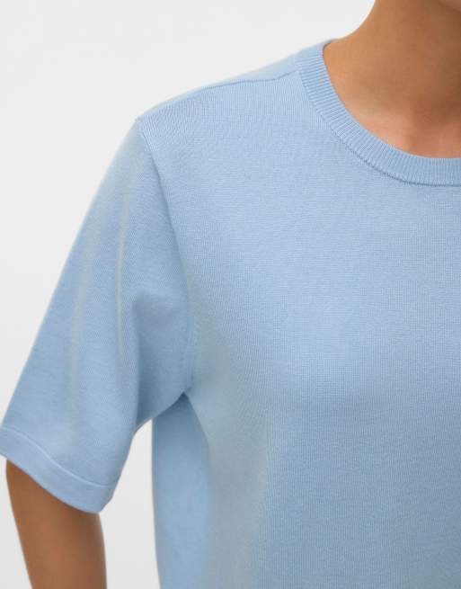 Vero Moda – Ljusblå, stickad pullover, 4 av 5