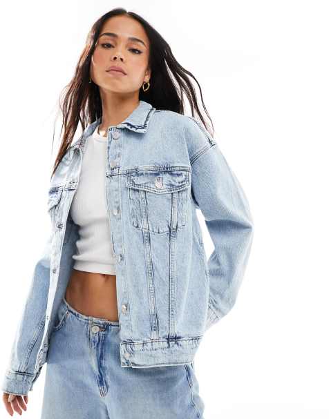Vero Moda – Ljusblå, tvättad jeansjacka i oversize - view 1
