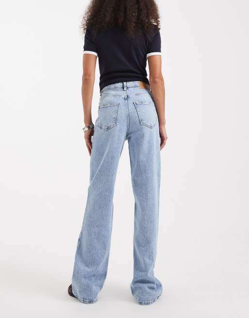 Vero Moda – Ljusblå, vida jeans med hög midja och tvättad finish, 2 av 5