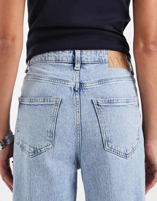 Vero Moda – Ljusblå, vida jeans med hög midja och tvättad finish, 5 av 5