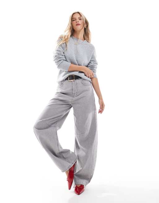 Vero Moda – Ljusgrå tröja med rund halsringning, 2 av 4