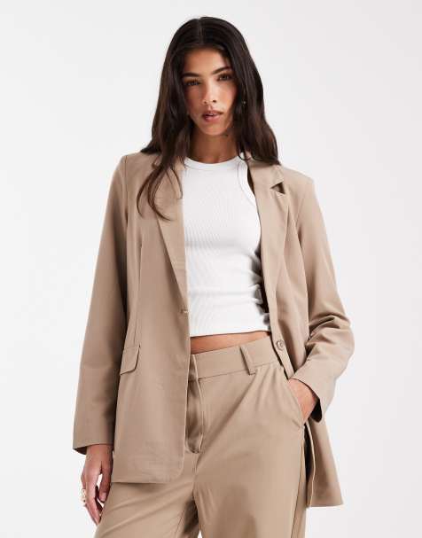 Vero Moda – Locker geschnittener, eleganter Blazer in Beige, Kombiteil - view 1