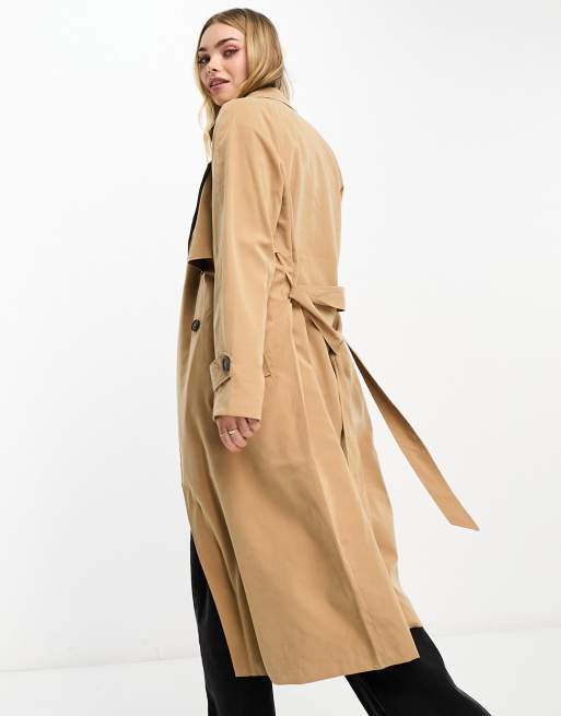 Vero Moda long line trench coat in beige