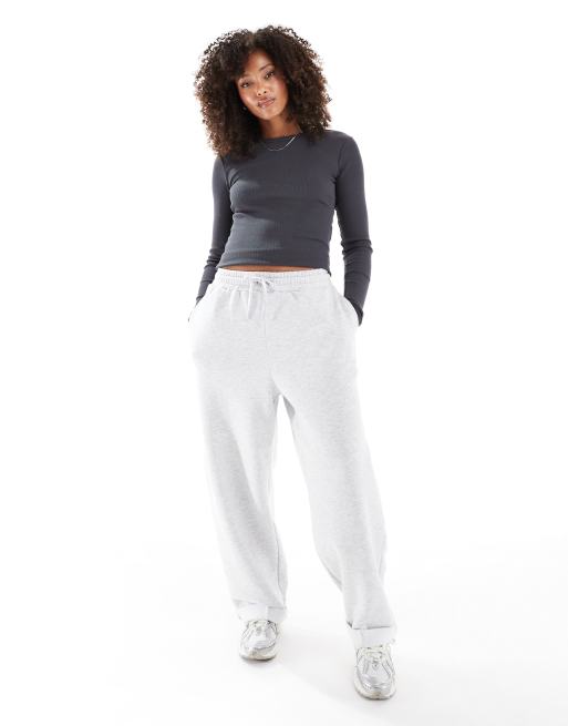 Vero Moda long sleeve baby rib top in dark grey