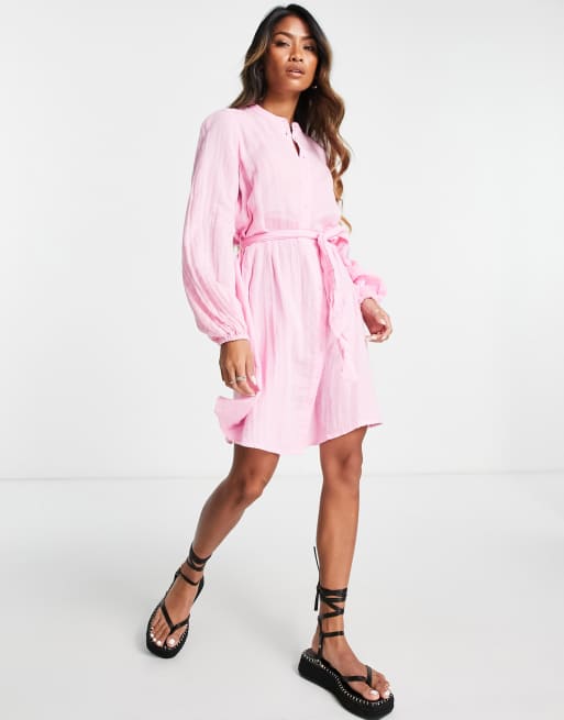 Vero Moda long sleeve dress in pink | ASOS