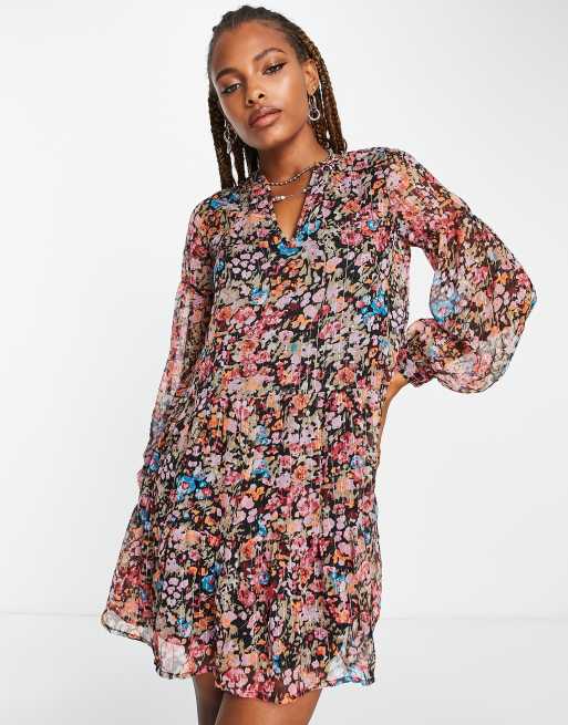 Floaty long outlet sleeve dress