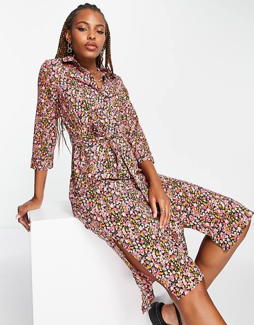 knee length dresses for ladies Malia Ditsy Floral Dress – Copper Threads main image 1