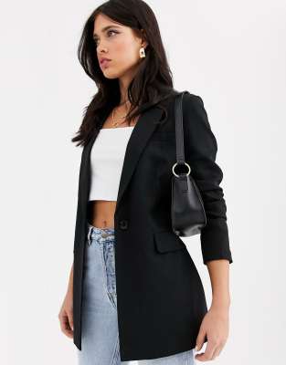 Vero Moda Longline Blazer In Black Asos