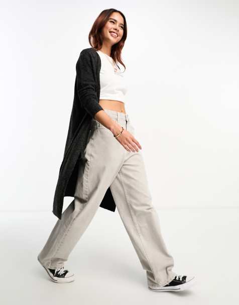 Vero Moda longline chuck on cardigan in black melange - view 1