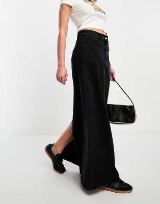 Vero Moda VMZAYLA SLIT LONG SKIRT - Denimová Sukňa - Medium Blue Denim Ve121b11i K11