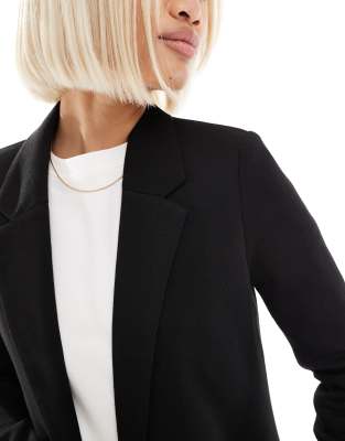Vero Moda Longline Jersey Blazer In Black
