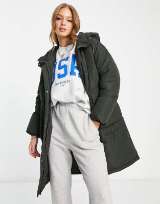 Vero moda padded parka outlet with faux fur hood