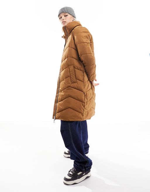 Longline puffer coat discount women