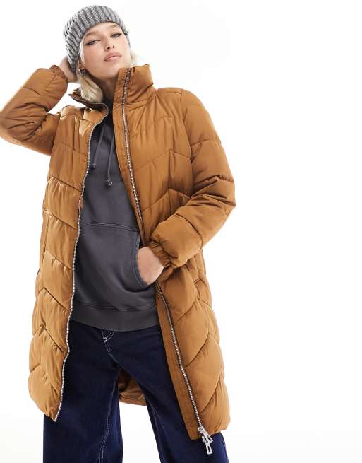 Tan puffer outlet coat