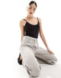 [Vero Moda] Vero Moda longline soft cami top in black M Black