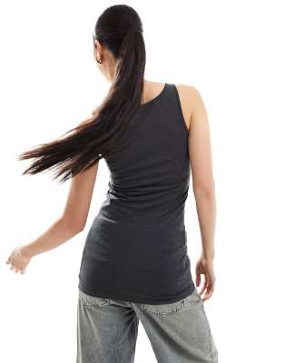 Vero Moda Longline Tank Top In Gray