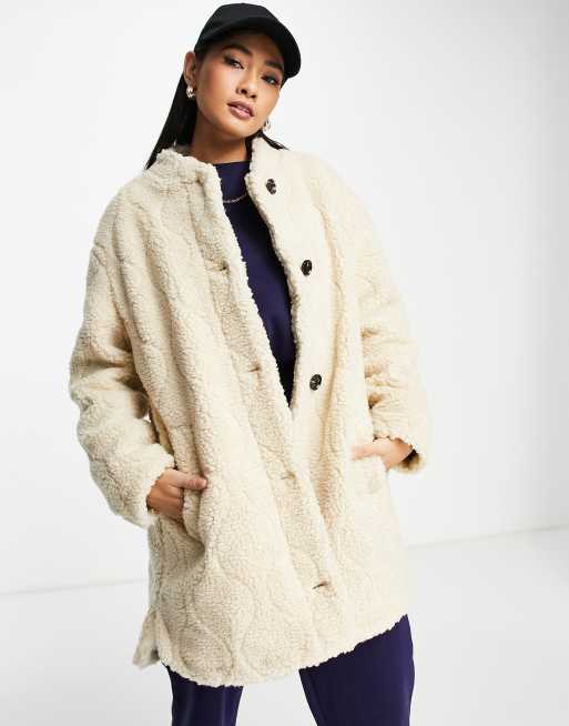 Vero moda 2024 oversized teddy coat