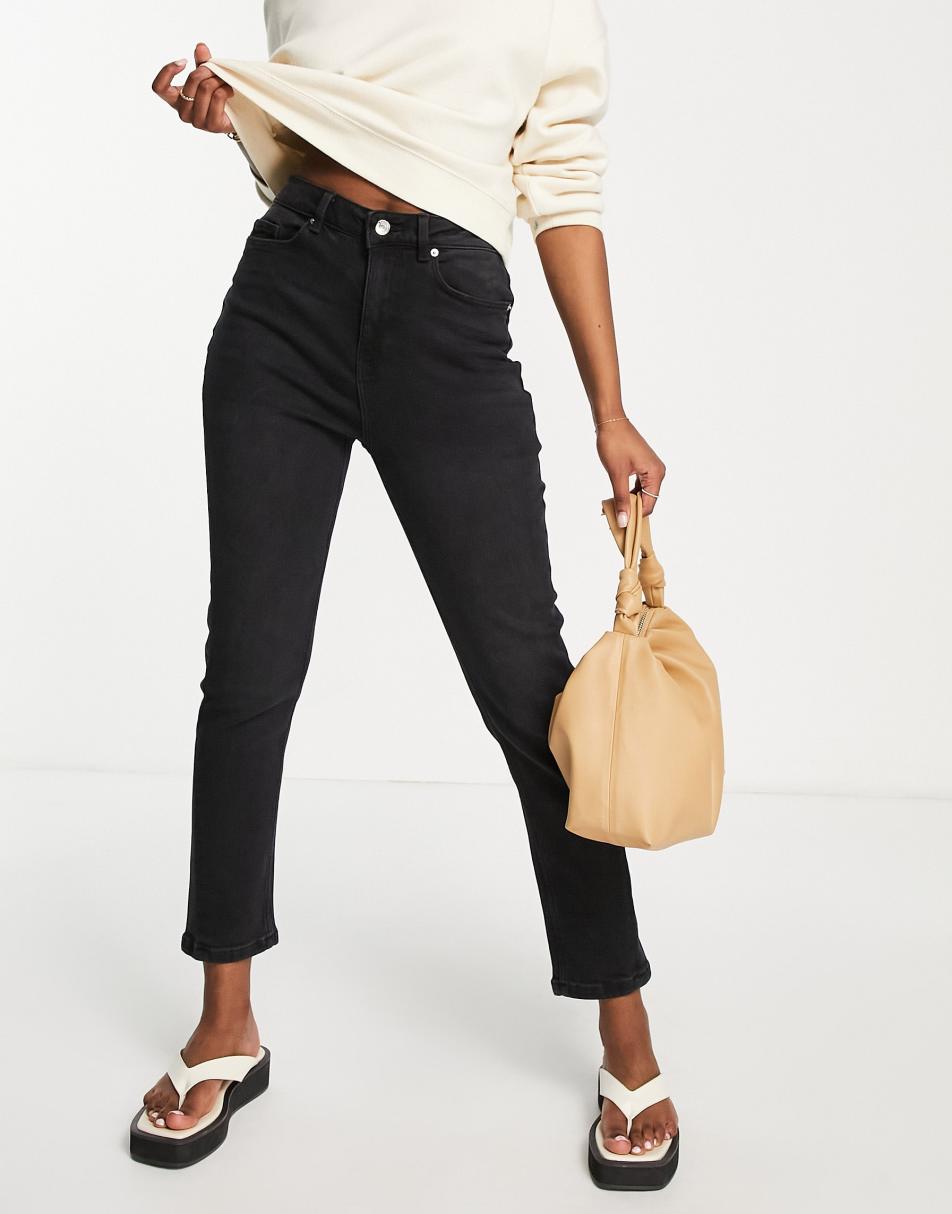 Minga London high waisted mom jeans in beige denim